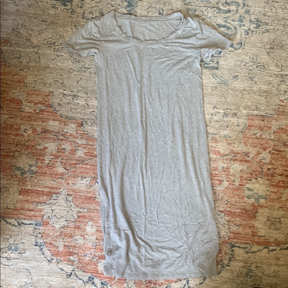 Gray Short Sleeve maternity dress